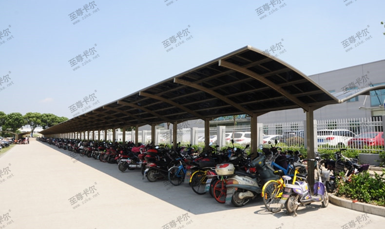 自行停車棚的搭建 自行停車棚的搭建