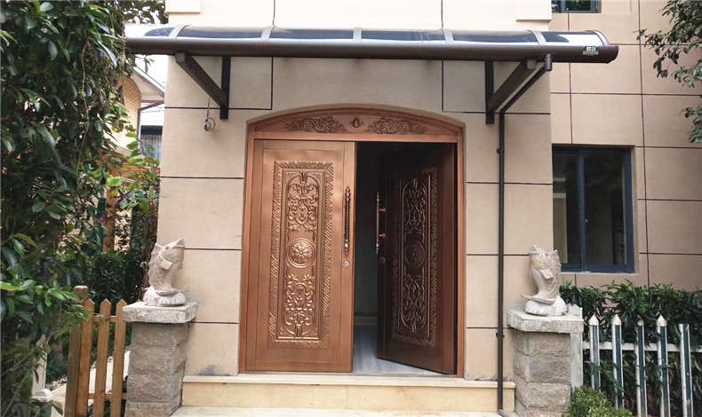 別墅入戶門鋁合金雨棚常規尺寸是多少？