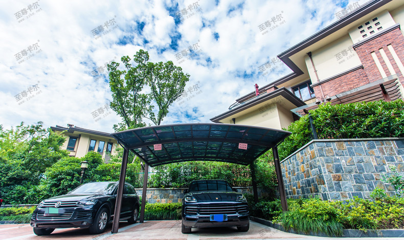 汽車(chē)停車(chē)棚效果圖，真是兼顧美觀與實(shí)用